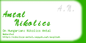 antal nikolics business card